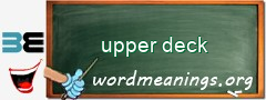 WordMeaning blackboard for upper deck